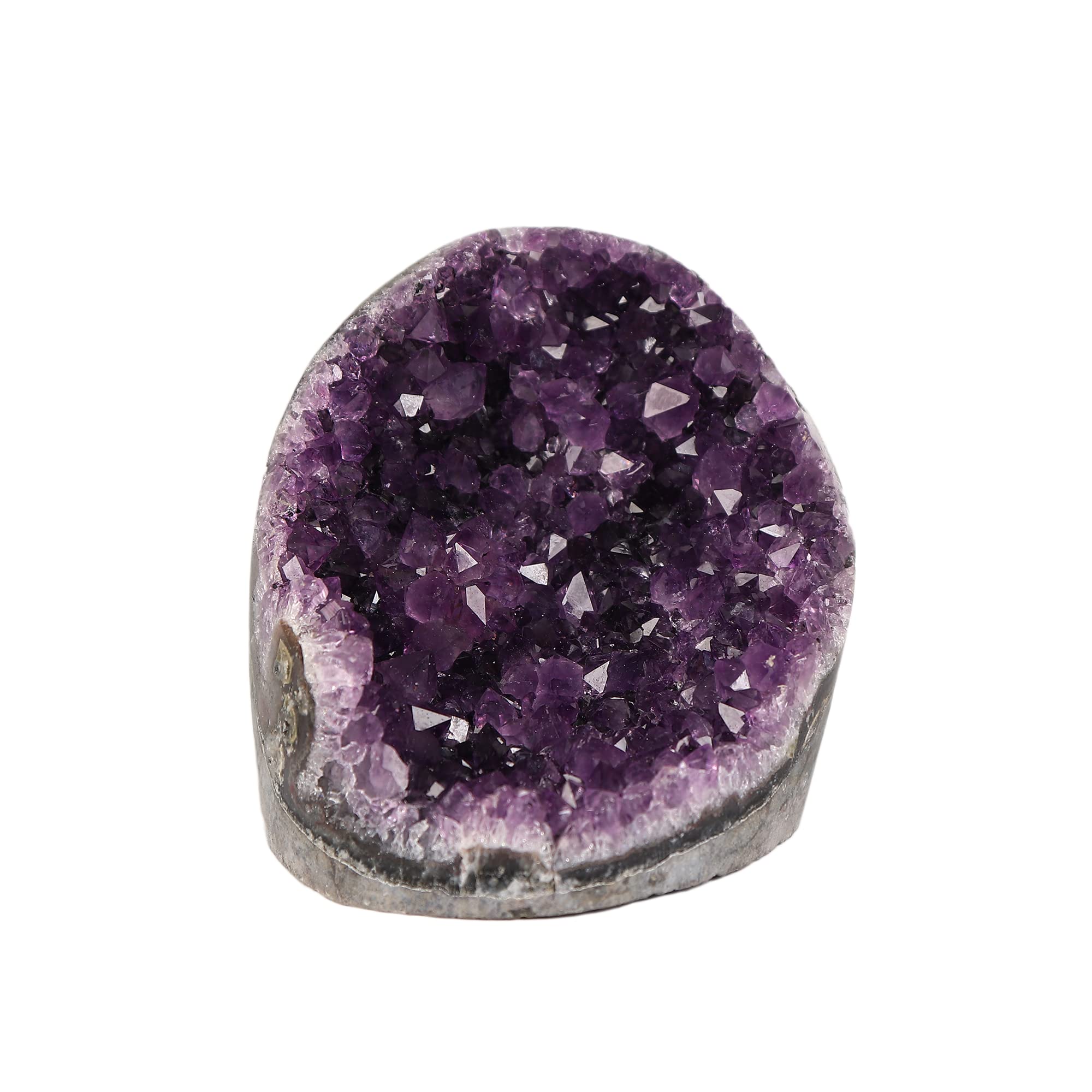 Natural Deep Purple Uruguay Amethyst Crystal Clusters - Raw Amethyst Geode Quartz Mineral Specimen for Home Decor, Meditation & Healing Crystals Collection