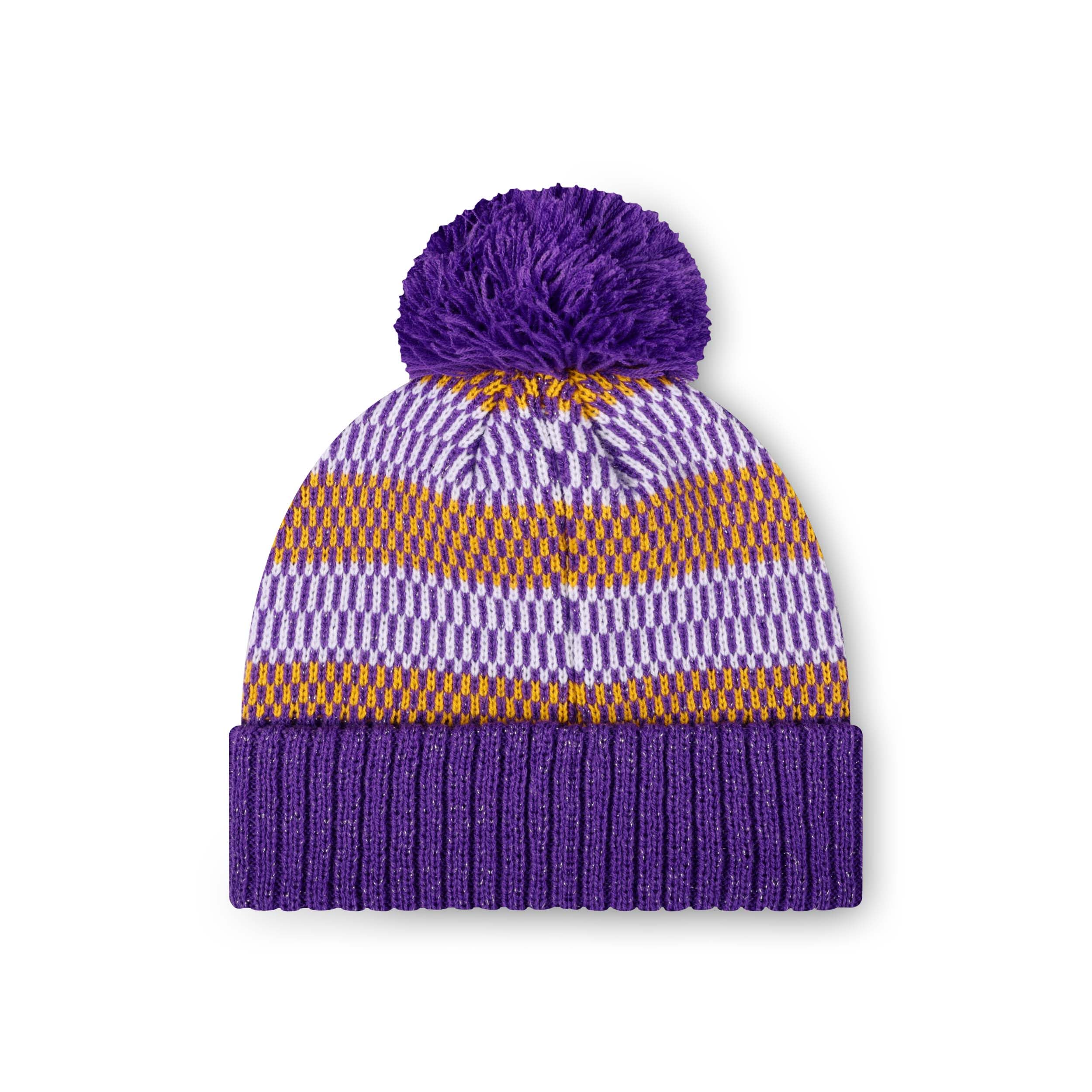 FOCO Women's NFL Team Logo Metallic Knit Pom Beanie Hat - Warm Winter Knit Cap for Football Fans - Perfect for Game Day, Outdoor Activities & Cold Weather Fashion