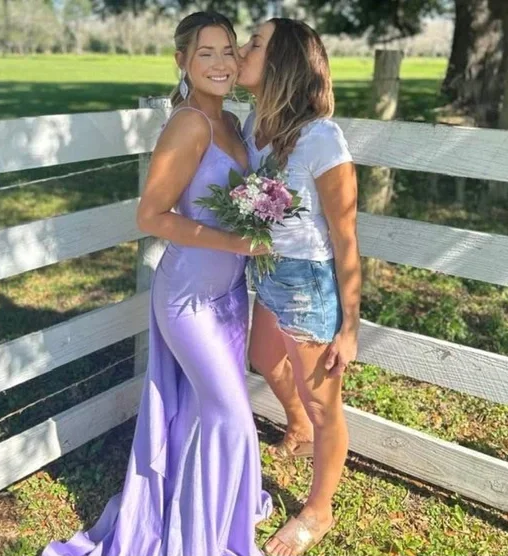 Lavender Mermaid Satin Long Prom Dress - Backless Formal Evening Gown for Women - Perfect for Homecoming, Wedding Guest, and Special Occasions