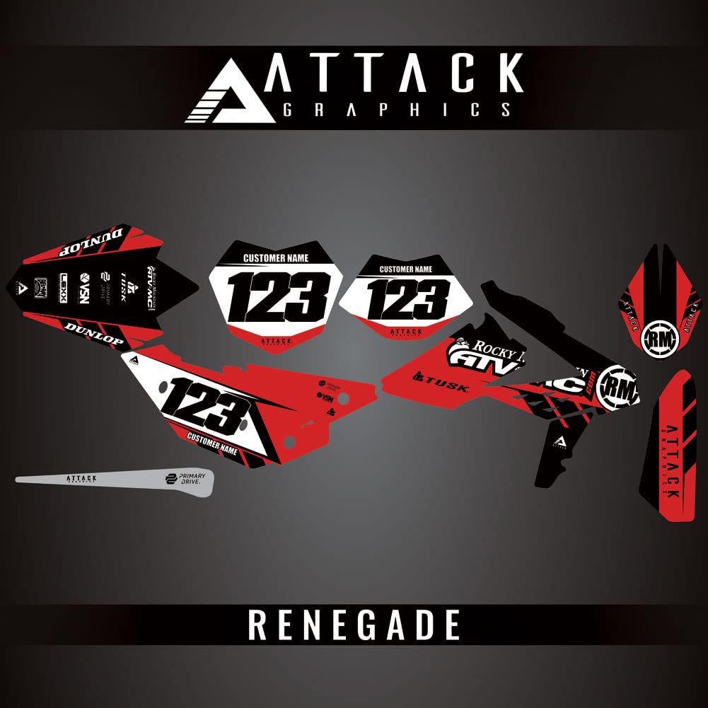 Attack Graphics Custom Renegade Complete Bike Graphics Kit for Beta 250 RR 2014 - Dirt Bike Decals for Off-Road Racing & Trail Riding