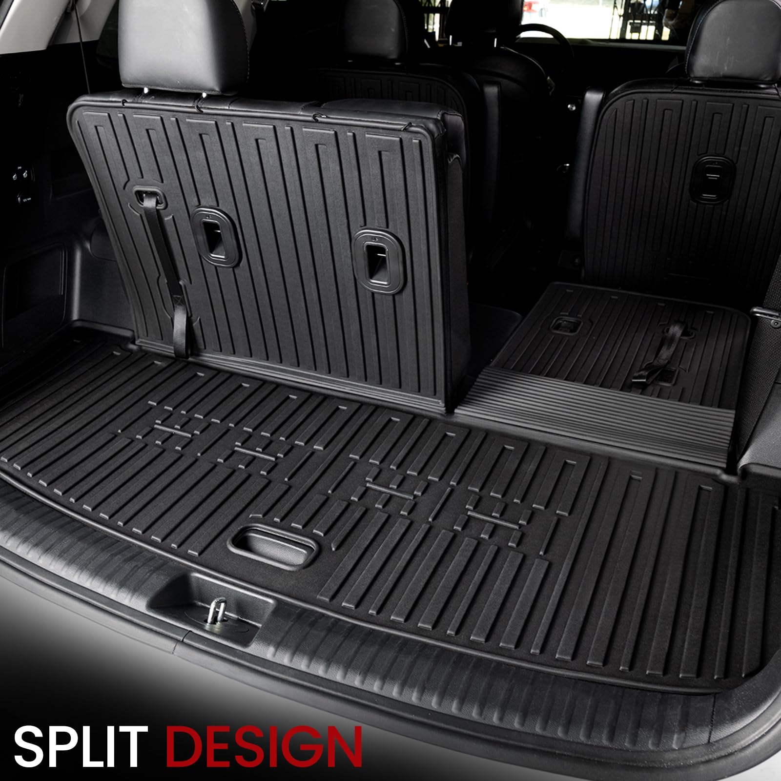 2020-2025 Kia Telluride All-Weather Floor Mats & 2-in-1 Cargo Liner Set - Heavy Duty TPE Protection for 7/8 Passenger SUV - Seat Back Covers & Cargo Mat with Backrest - Perfect for Road Trips, Camping & Family Adventures