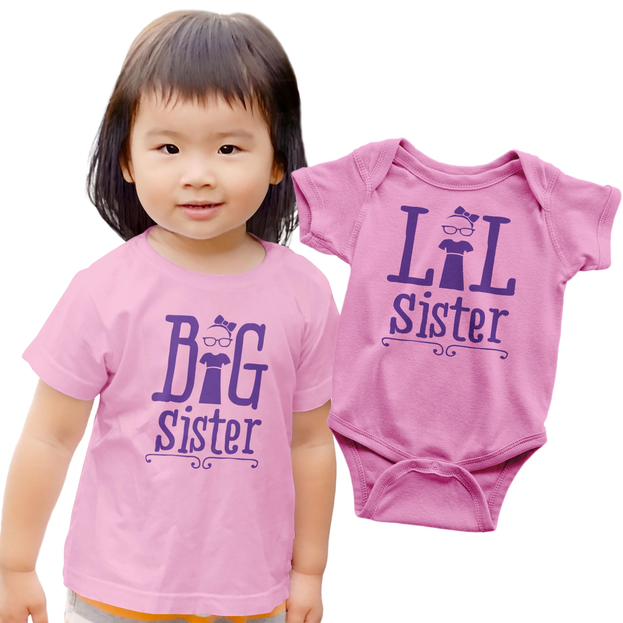 Texas Tees Big Sister to A Little Mister Shirt - Matching Sibling T-Shirts for Brothers & Sisters - Perfect for Family Photos, Birthdays & Twin Outfits