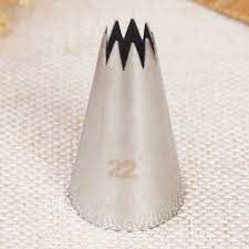 Premium Stainless Steel Open Star Icing Nozzle Piping Tip #22 - Professional Cake Decorating Tool for Cupcakes, Cookies & Pastry Designs | Baking Essentials for Home Bakers & Professional Chefs