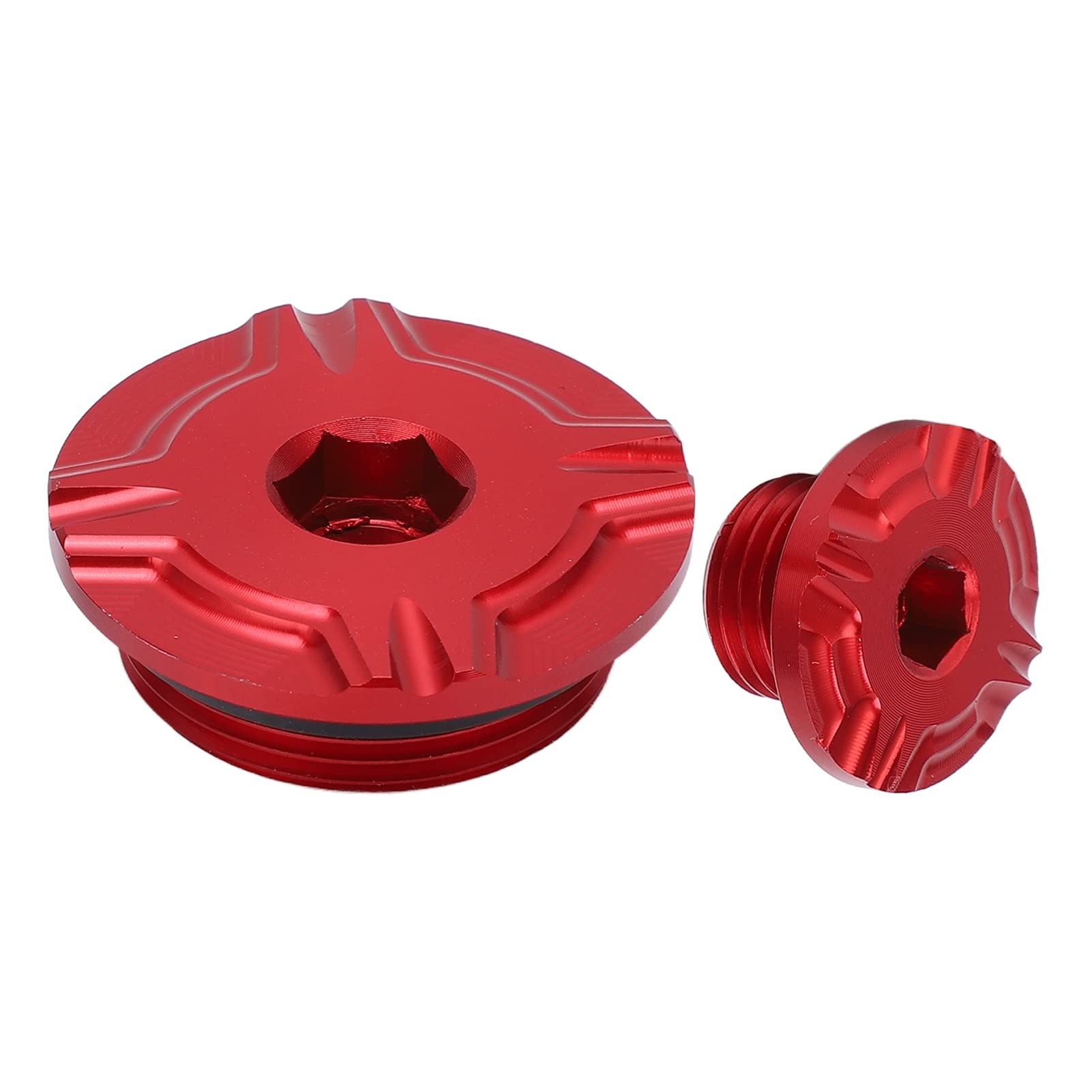 2 Pcs Motorcycle Oil Fuel Filter Tank Cap - Replacement for CRF250 450 R M L & Other Models - Durable Engine Oil Filler Cap Cover - Perfect for Off-Road, Racing & Motorcycle Maintenance