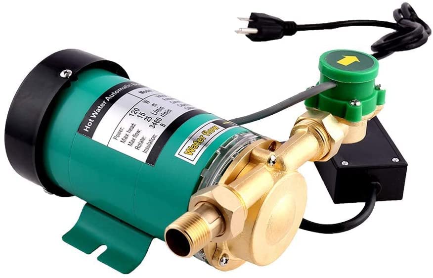 115V 120W Water Pressure Booster Pump with Auto Sensor Flow Switch - 3/4 Inch Outlet Circulator Pump for Shower, Sprinkler & Home Water System - Ideal for Bathroom, Garden Irrigation & Household Water Pressure Boost
