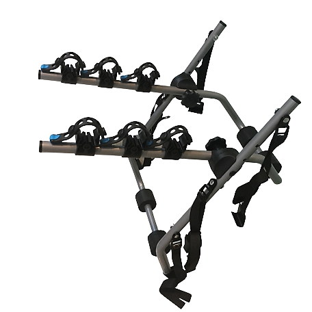DK2 BCR190 Aluminum Trunk Mount Bike Rack - Holds 3 Bikes, 81 lb Capacity - Perfect for Road Trips, Camping & Family Cycling Adventures