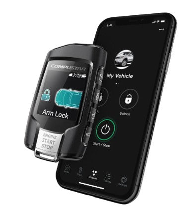 Compustar Q9 FM 2-Way LCD Remote Car Starter & Alarm System with Keyless Entry - Perfect for Winter Warm-Up & Vehicle Security