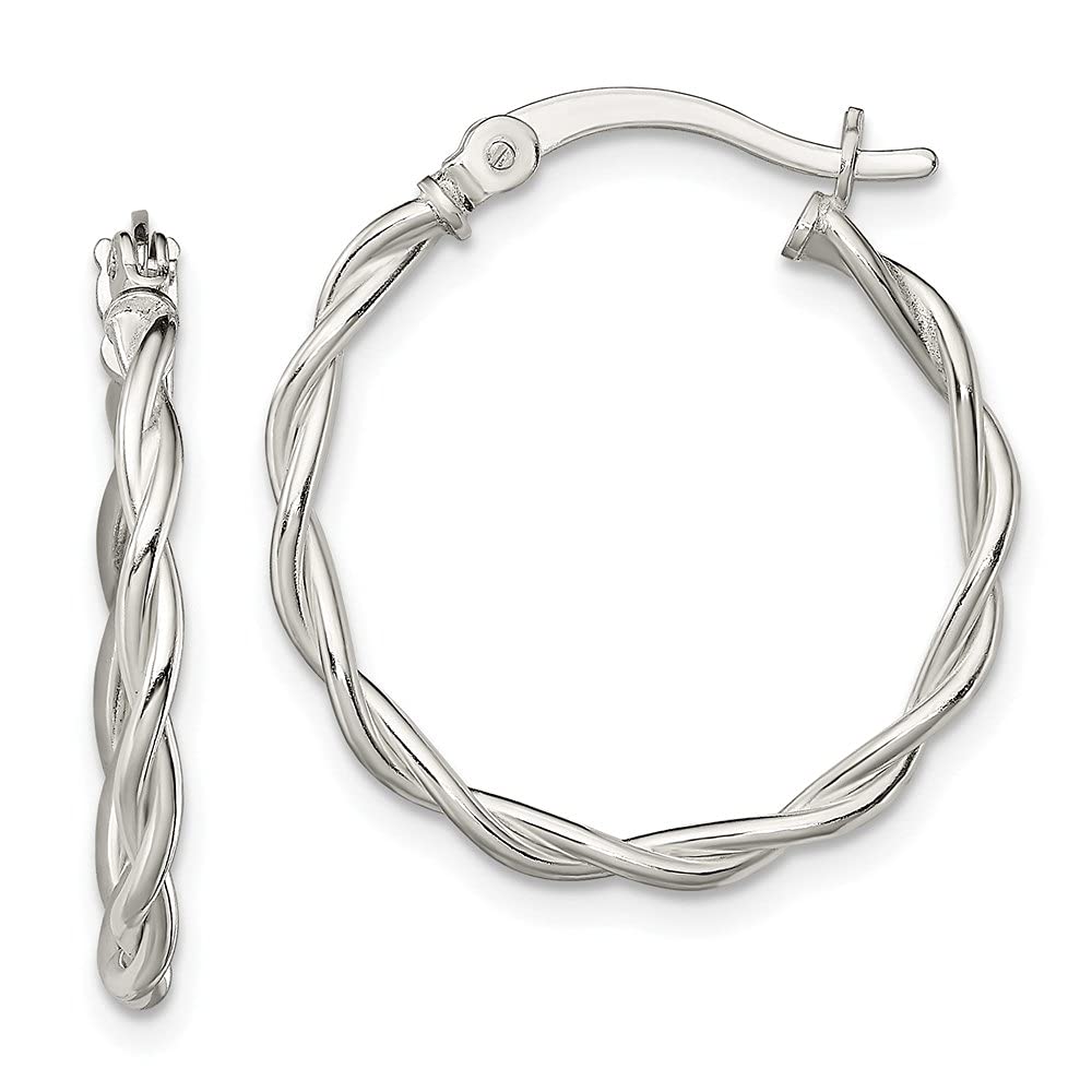 925 Sterling Silver Round Braided Hoop Earrings for Women | Diamond2Deal Fine Jewelry | Everyday Wear, Gift, Party & Wedding Accessories