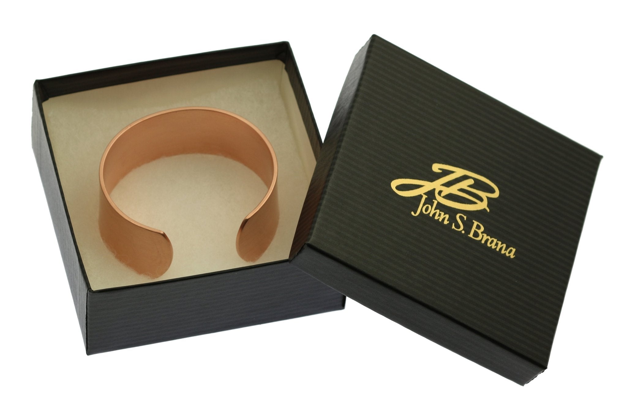 Men's Brushed Copper Cuff Bracelet - 1 Inch Wide Handmade Bangle for Casual Wear, Wedding & Gift Giving