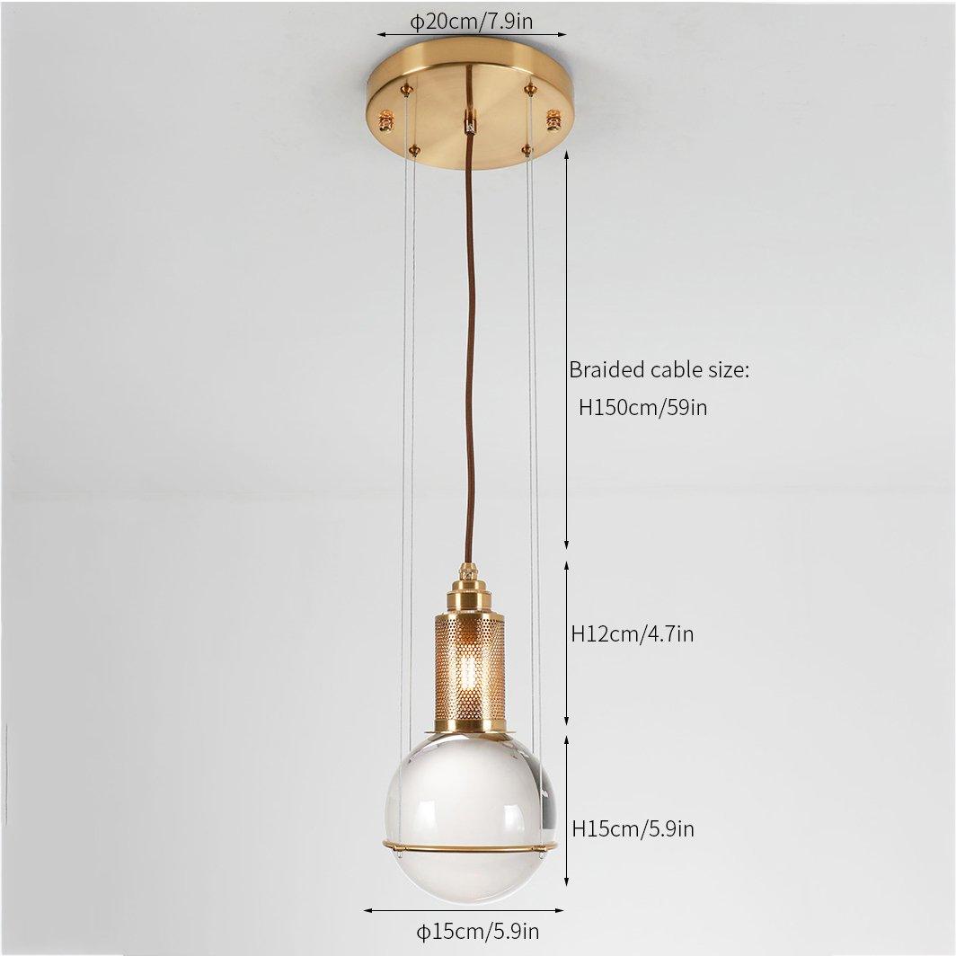 Le Tre Streghe Crystal Pendant Light - Elegant Bohemian Chandelier for Dining Room, Bedroom & Living Room Decor