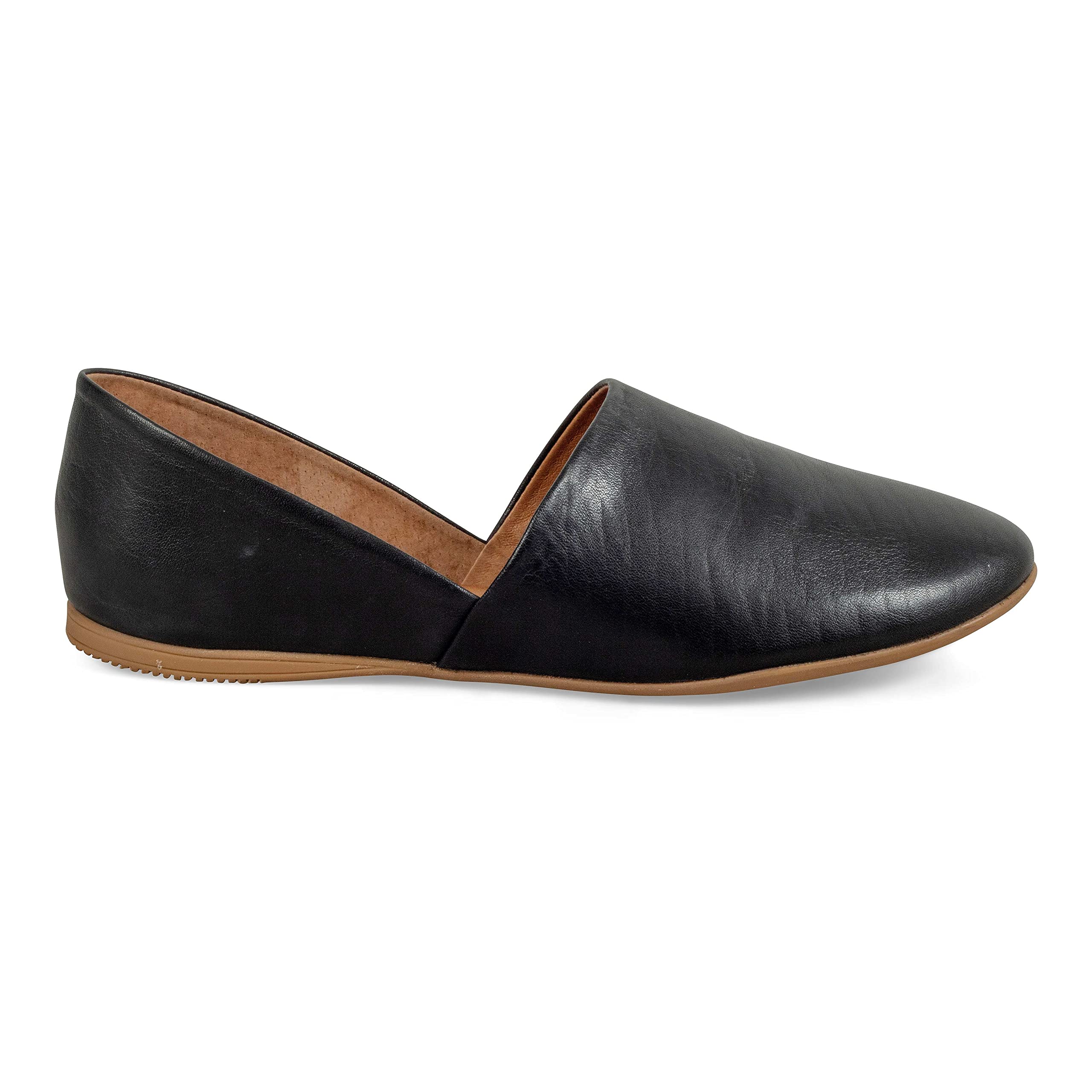 Miz Mooz Kimmy Women's Flats - Premium Genuine Leather Comfortable Casual Almond Toe Slip On Shoes for Work, Travel & Everyday Wear
