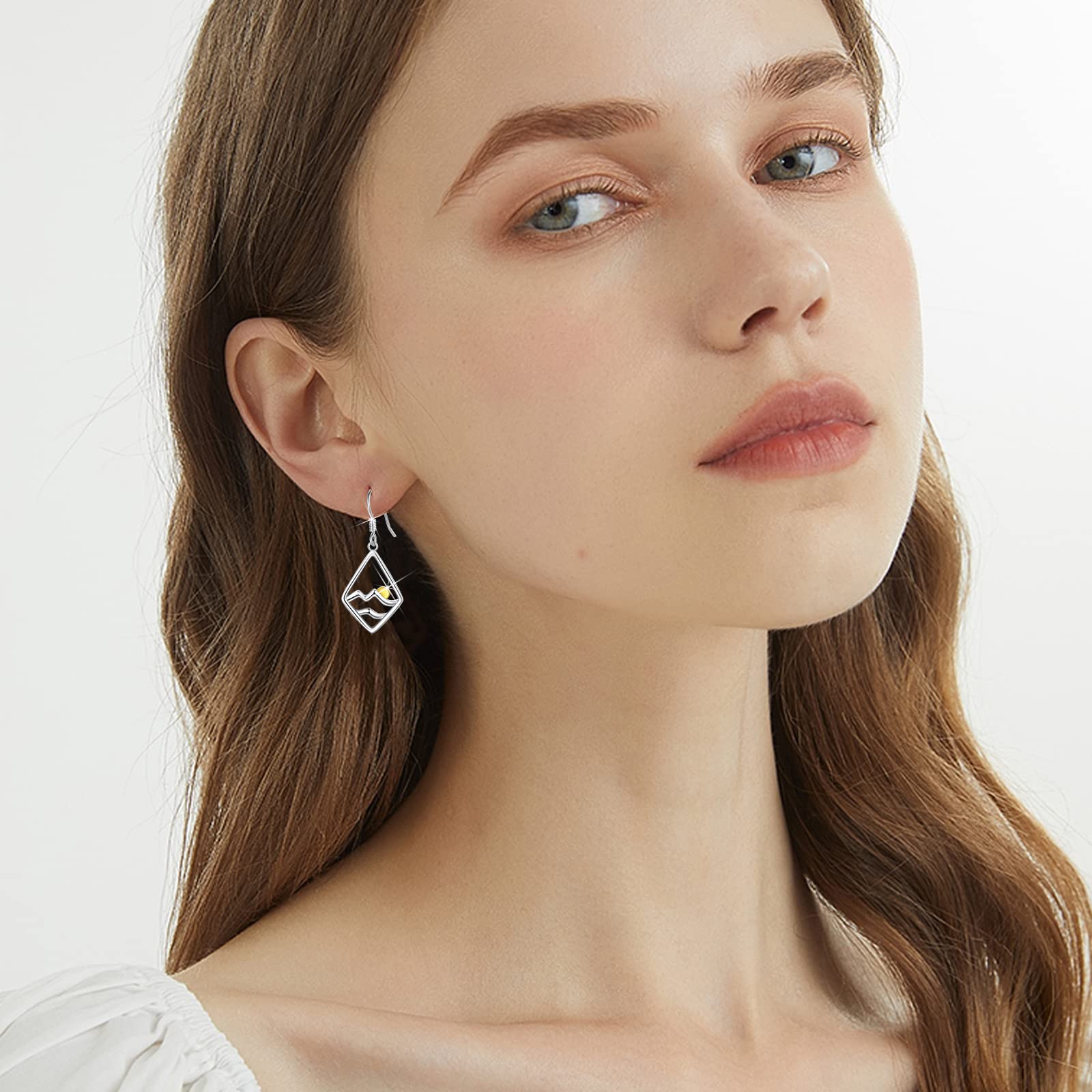 925 Sterling Silver Ocean Wave Earrings - Elegant Dangle Drop Jewelry for Women | Perfect Gift for Beach Lovers, Summer Outfits & Boho Style