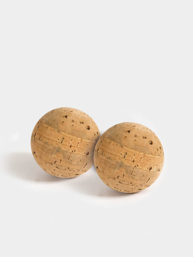 Premium Yoga Studio Cork Massage Balls - Twin Pack for Deep Tissue Therapy & Muscle Recovery - Perfect for Yoga, Pilates, and Post-Workout Relaxation