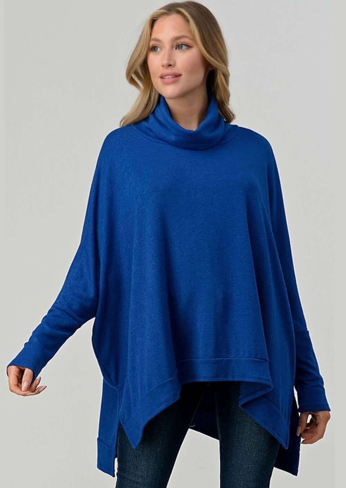 Stylish Oversized Cowl Neck Soft Sweater for Women - Made in USA | Cozy Winter Wear & Casual Outfit Essential