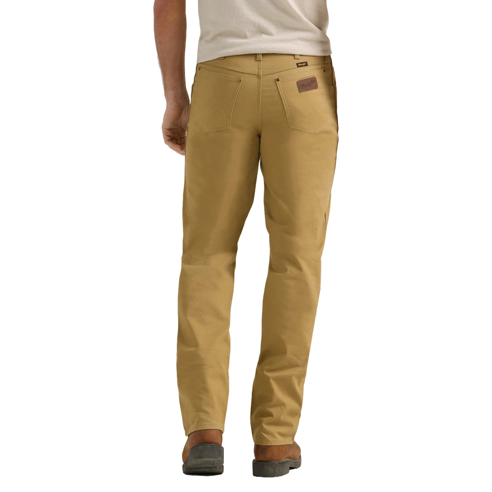 Wrangler Men's Tough Comfort 47 Regular Fit Kelp Khaki Jeans - Durable Denim Pants for Work, Casual Wear & Outdoor Activities