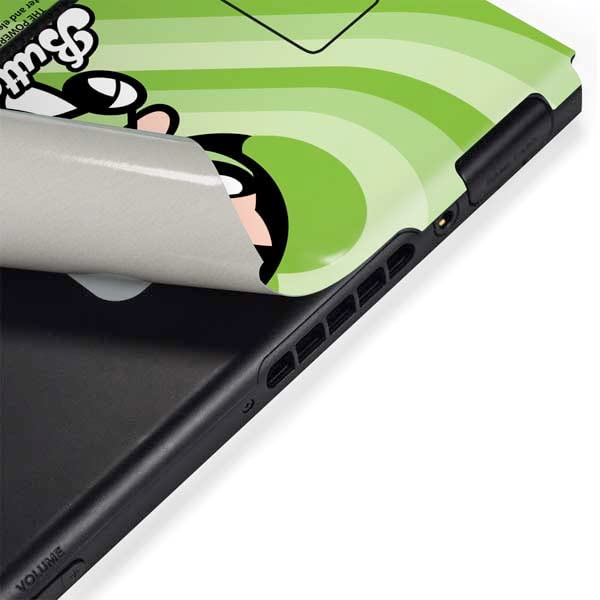Officially Licensed Powerpuff Girls Buttercup Green Hearts Skin Decal for Nintendo Switch - Cartoon Network Gaming Accessory | Perfect for Switch Console Protection & Personalization