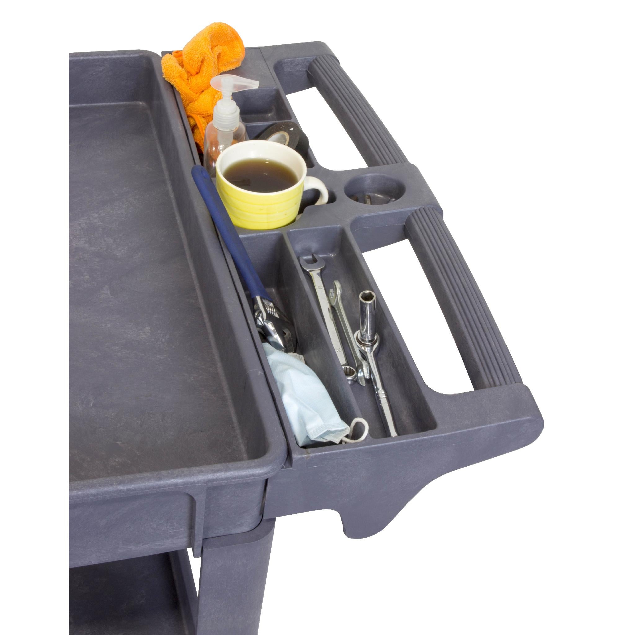 WEN 73004 Heavy Duty 500 lb Capacity Service Cart - 36 x 24 Inch Rolling Utility Cart with Locking Wheels | Perfect for Workshop, Garage, Warehouse & Industrial Use