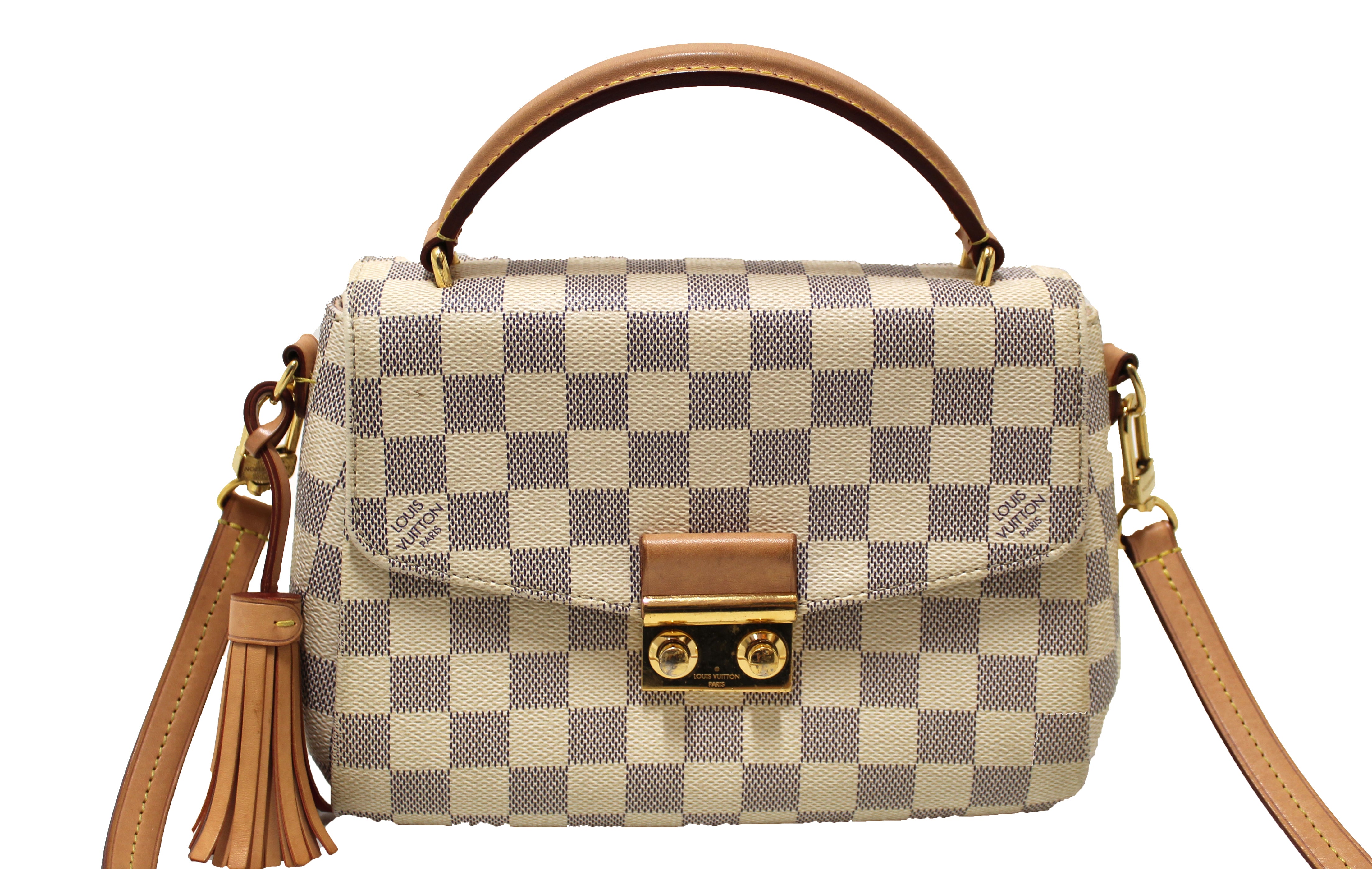Authentic Louis Vuitton Damier Azur Croisette Crossbody Bag - Luxury Designer Handbag & Shoulder Messenger Purse for Women, Perfect for Work, Travel and Everyday Use