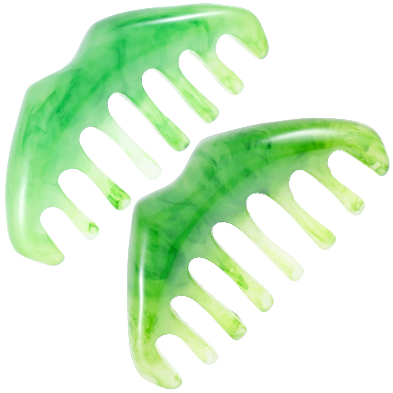 2PCS Gua Sha Comb & Facial Massage Tool - Handheld Head & Body Massager for Relaxation, Scalp Care, and Stress Relief - Perfect for Home Spa, Self-Care, and Postpartum Recovery