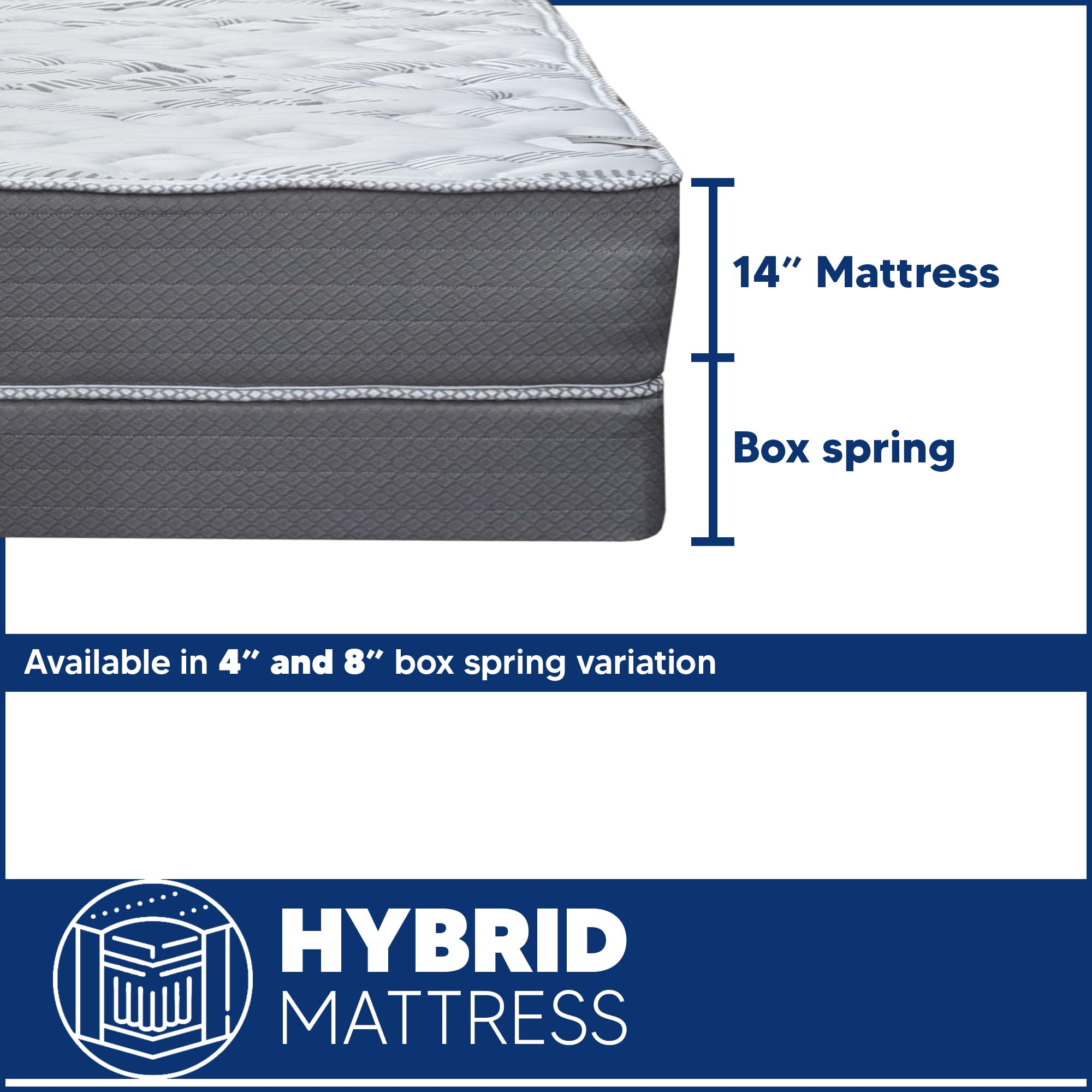14-Inch Firm Double-Sided Tight Top Innerspring Mattress with 4