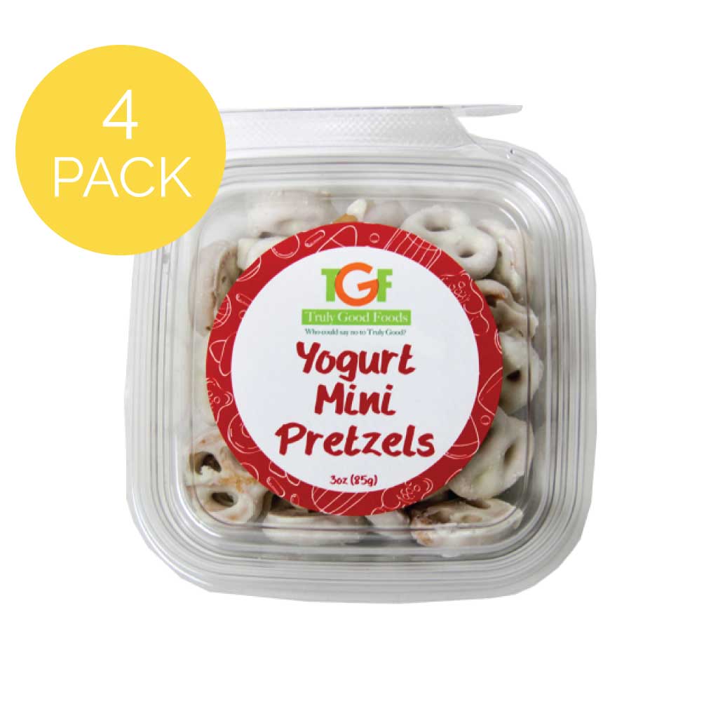 Mini Yogurt Pretzel Cubes – 4 Pack (3.25oz) | Sweet & Crunchy Snack for Parties, Office Treats & On-the-Go Munching