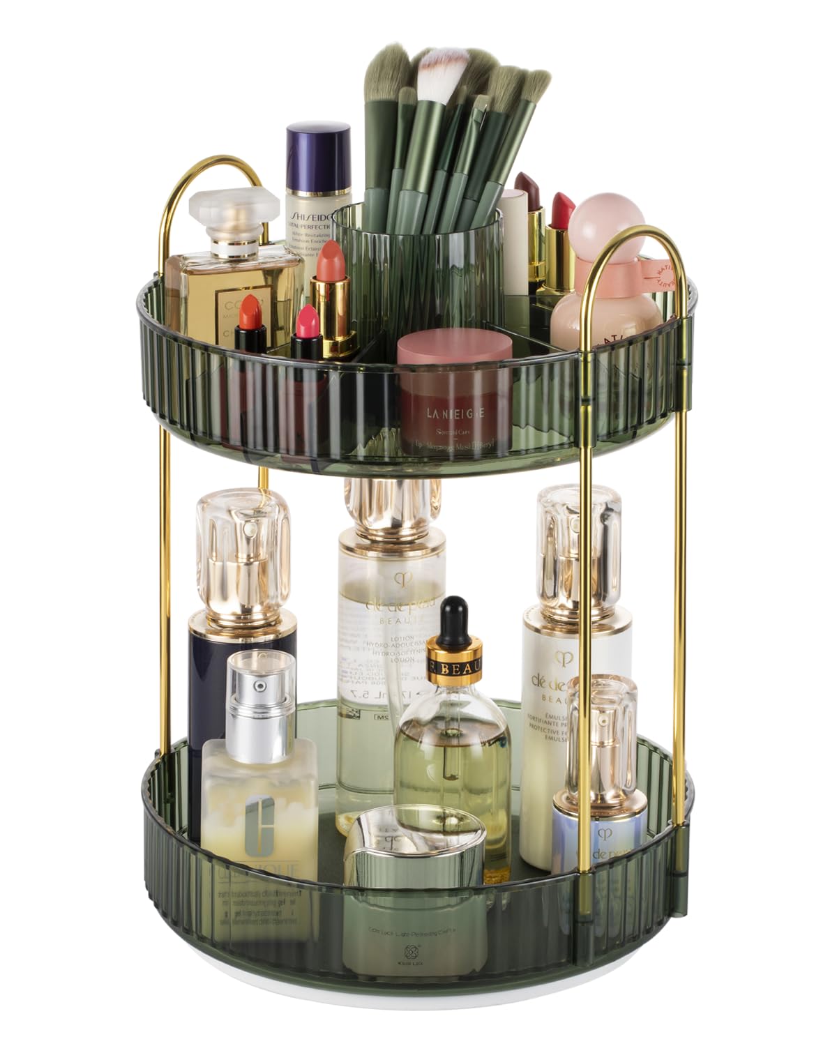 360° Rotating Makeup Organizer | Bathroom Counter & Skincare Storage | Compact Rotary Cosmetic Organizer for Vanity, Dresser, and Travel Use