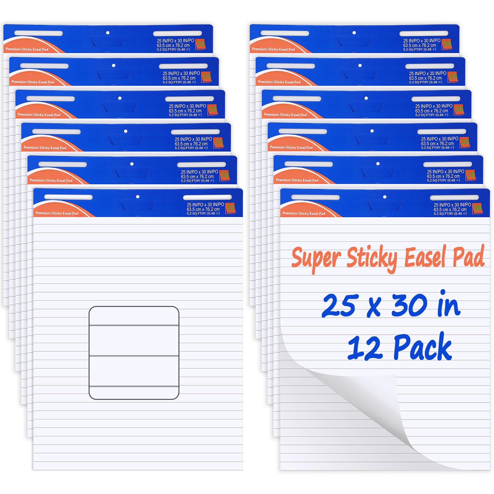 ReliThick 12 Pack Sticky Easel Pads, 25
