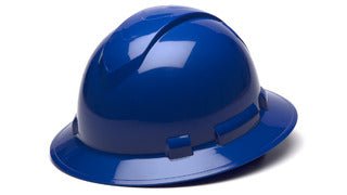 Blue Hard Hat Ridgeline Full Brim Safety Helmet - Box of 10 for Construction, Industrial & Outdoor Work Protection