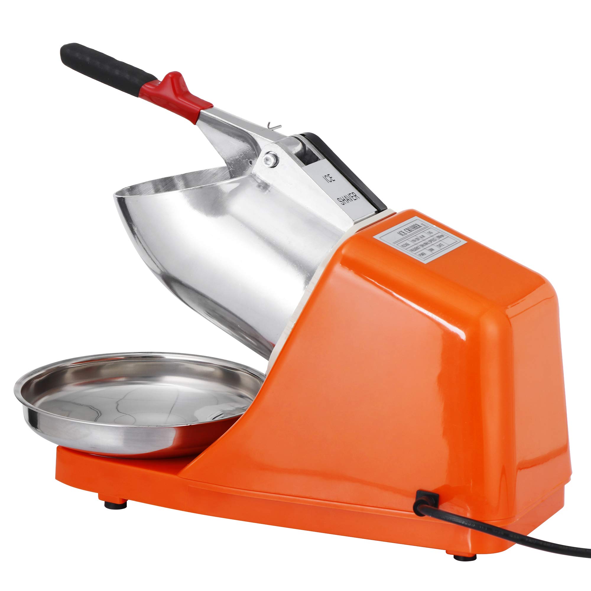 Electric Ice Shaver Machine 300W - Commercial & Home Use Stainless Steel Ice Crusher for Snow Cones, Cocktails & Slushies - Perfect for Parties, Bars & Restaurants