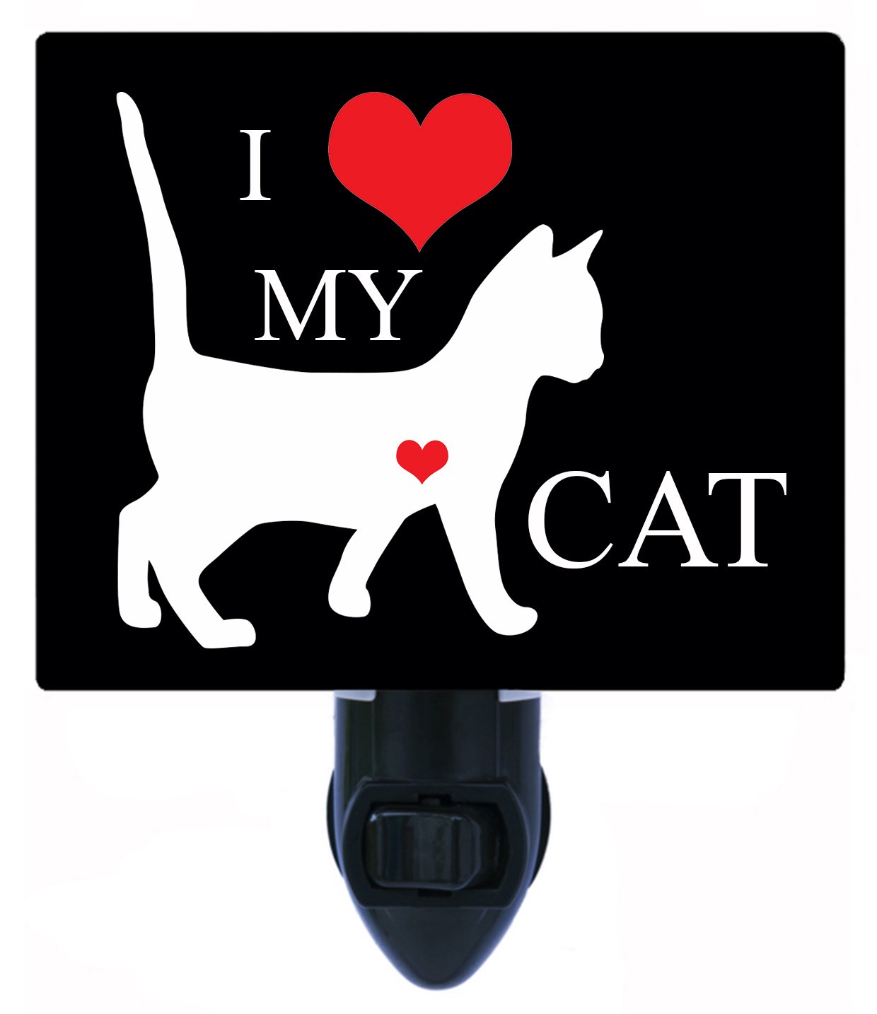Heart Cat LED Night Light - Cute & Warm Light for Kids Room, Nursery, Bedroom - Perfect for Nighttime Comfort & Decor