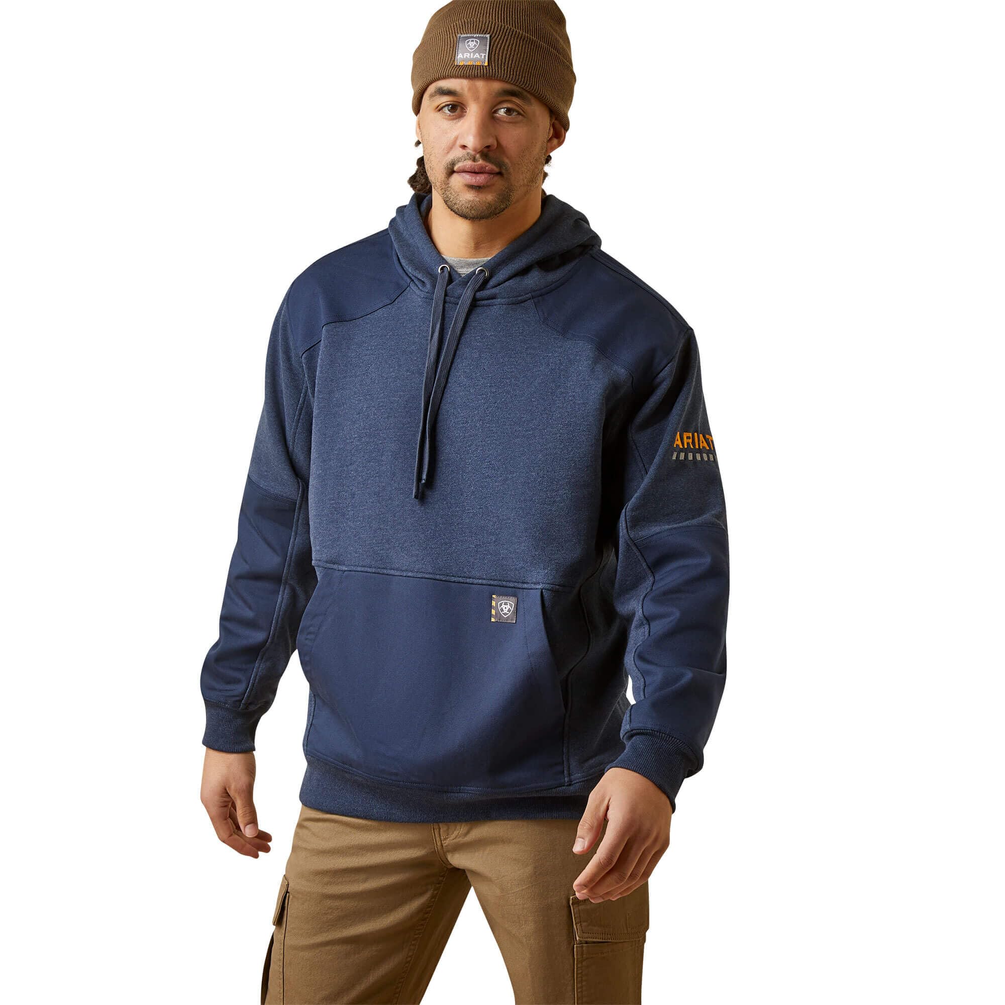 ARIAT Men's Rebar Workman Duracanvas Hoodie - Durable Workwear Jacket for Construction & Outdoor Jobs - Perfect for Cold Weather & Heavy-Duty Tasks