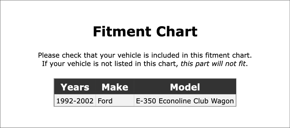 Ford E-350 Econoline Club Wagon Windshield Wiper Linkage Replacement 1992-2002 - PC-578579 - Durable Wiper Arm Connector for Heavy Rain & Snow Driving
