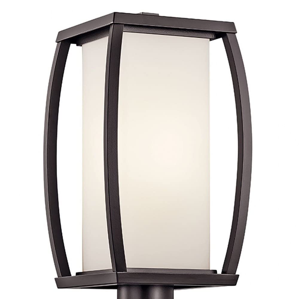 18.5 Inch Transitional Outdoor Post Mount Lantern - 9 Inch Wide Weatherproof Exterior Light Fixture for Porch, Garden & Pathway Lighting - Classic Design with Modern Touches - Model 147-Bel-564142