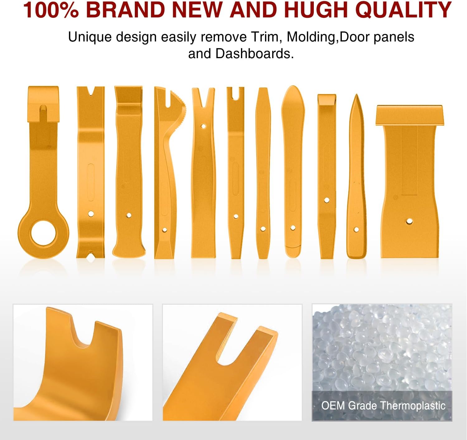 19-Piece Auto Trim Removal Tool Set - Durable Car Panel Clip Pry Tool Kit for Interior & Exterior Detailing - Perfect for DIY Auto Repair and Detailing Projects