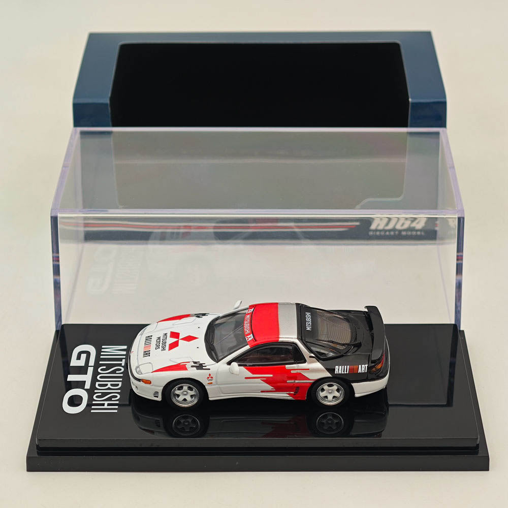 1/64 Scale Mitsubishi GTO Twin Turbo Ralliart White Diecast Model Car - Collectible Japanese Sports Car for Display & Racing Enthusiasts