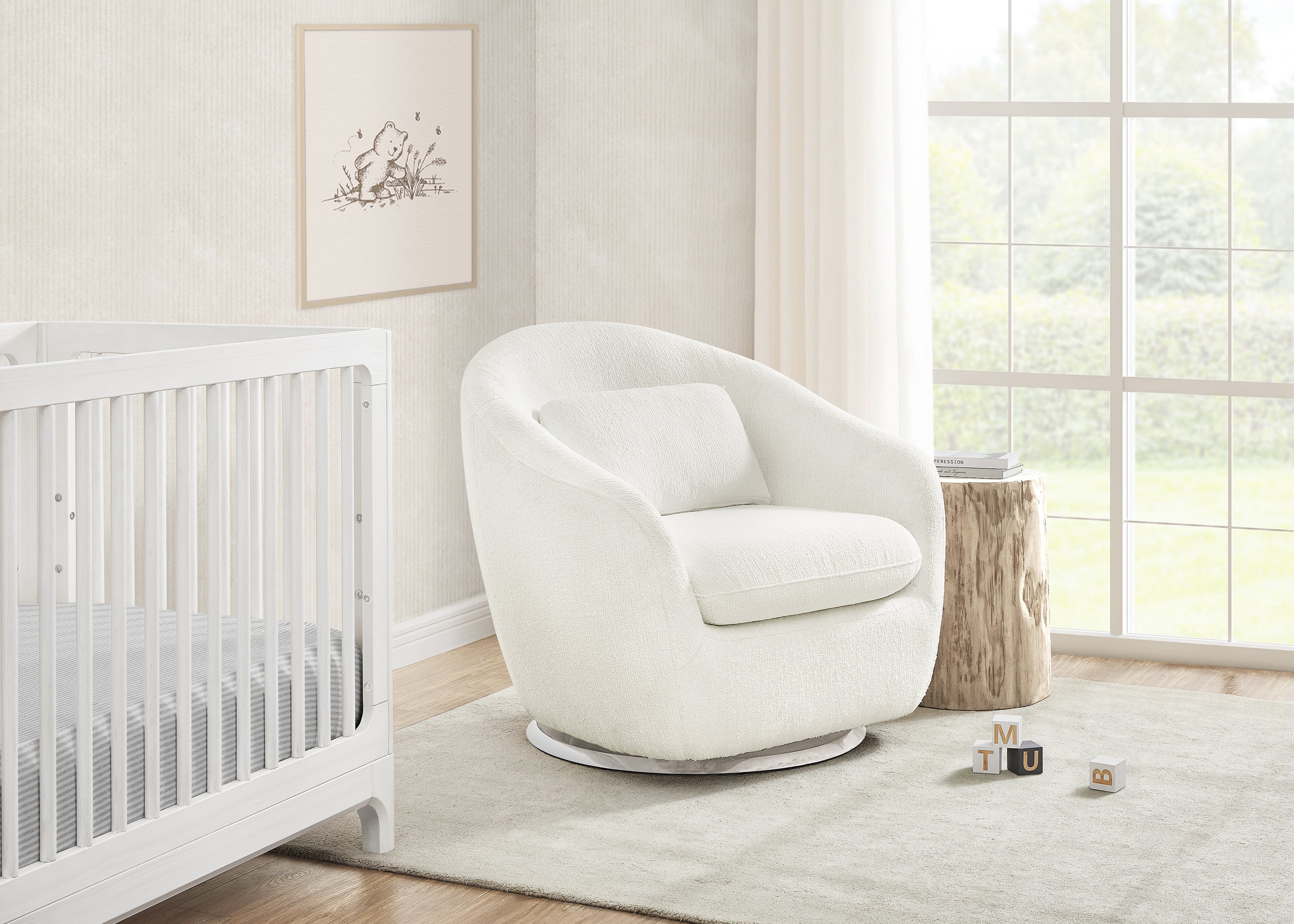 BabyGap Hudson 360-Degree Swivel Glider Tub Chair - Comfortable Nursery Rocking Chair for Breastfeeding, Soothing & Relaxing - Perfect for Baby's Room, Nursery Decor & Parenting Gifts