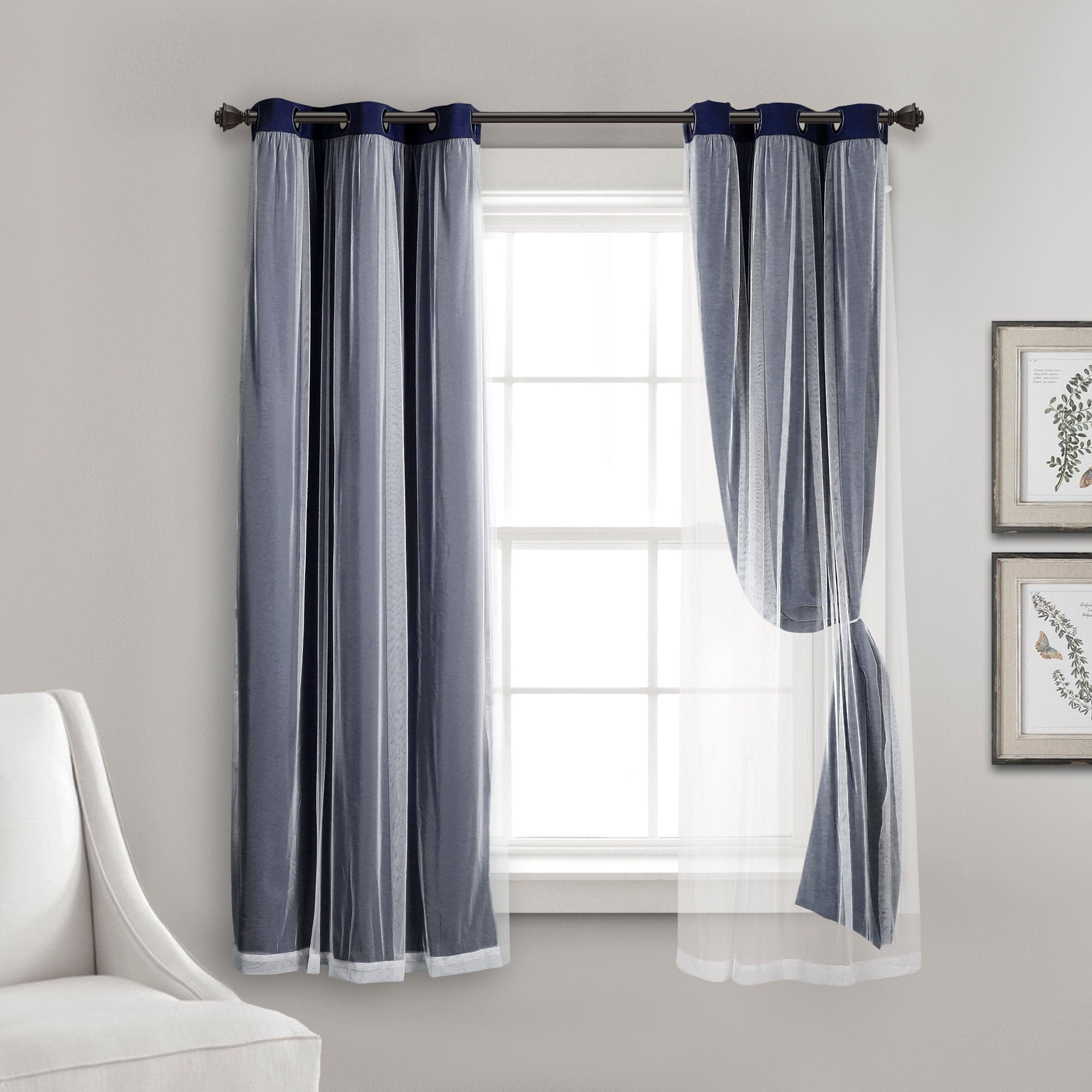 Blackout Curtains with Grommet Top & Insulated Lining - Thermal Sheer Window Panels for Bedroom, Living Room & Home Office - Energy Efficient & Noise Reducing