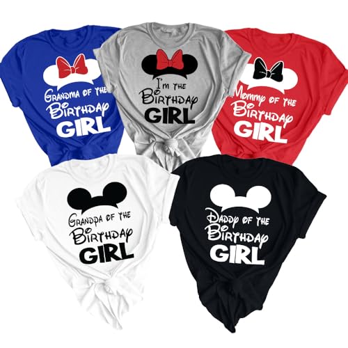 Custom Matching Birthday Shirts for Family - Personalized Magic Kingdom Birthday Girl & Boy T-Shirts - Fun Family Vacation & Disney Theme Park Outfits