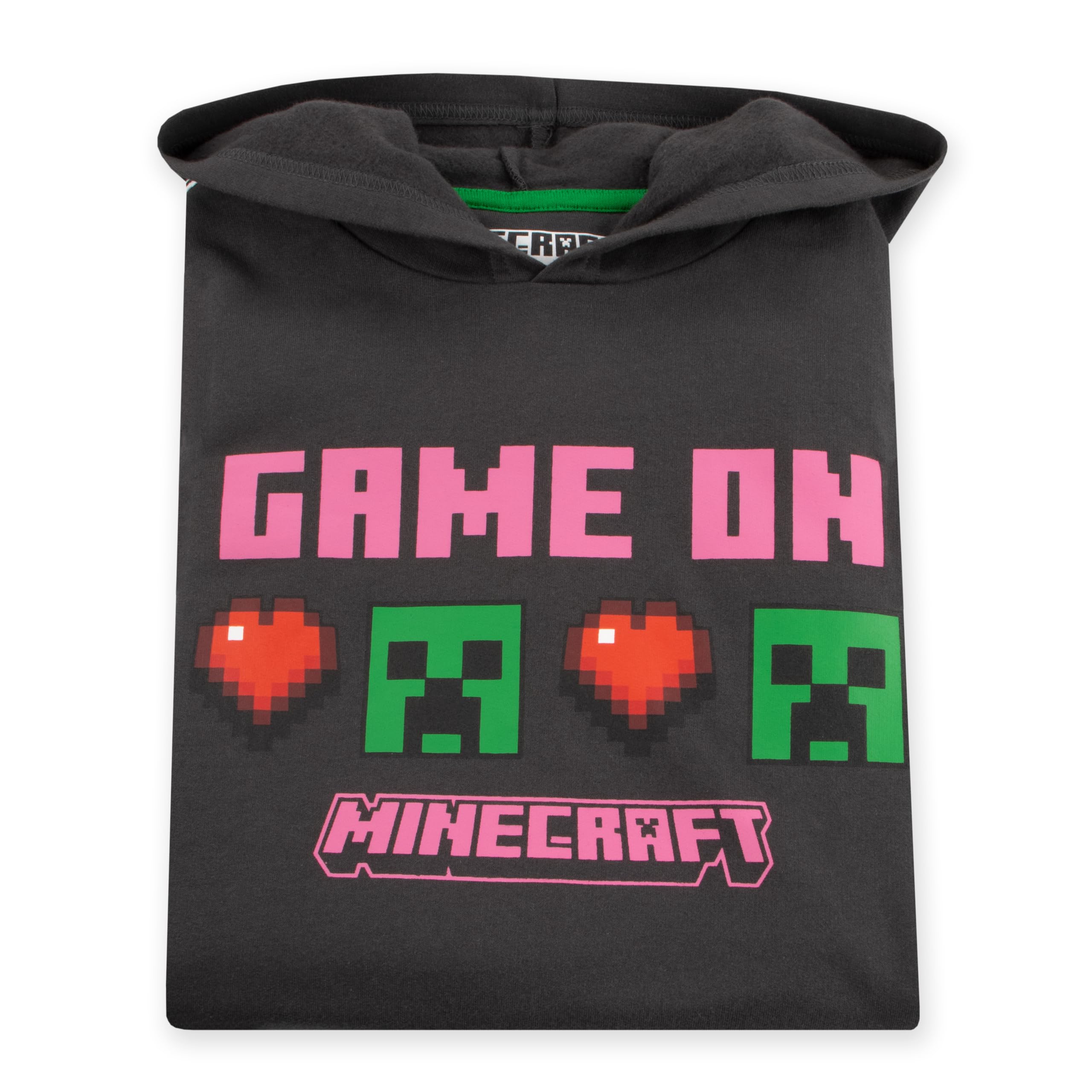 Minecraft Creeper Hoodie for Girls - Gaming Themed Pullover Sweatshirt in Sizes 6-14 | Perfect for Cosplay, Birthday Gifts & Gaming Events
