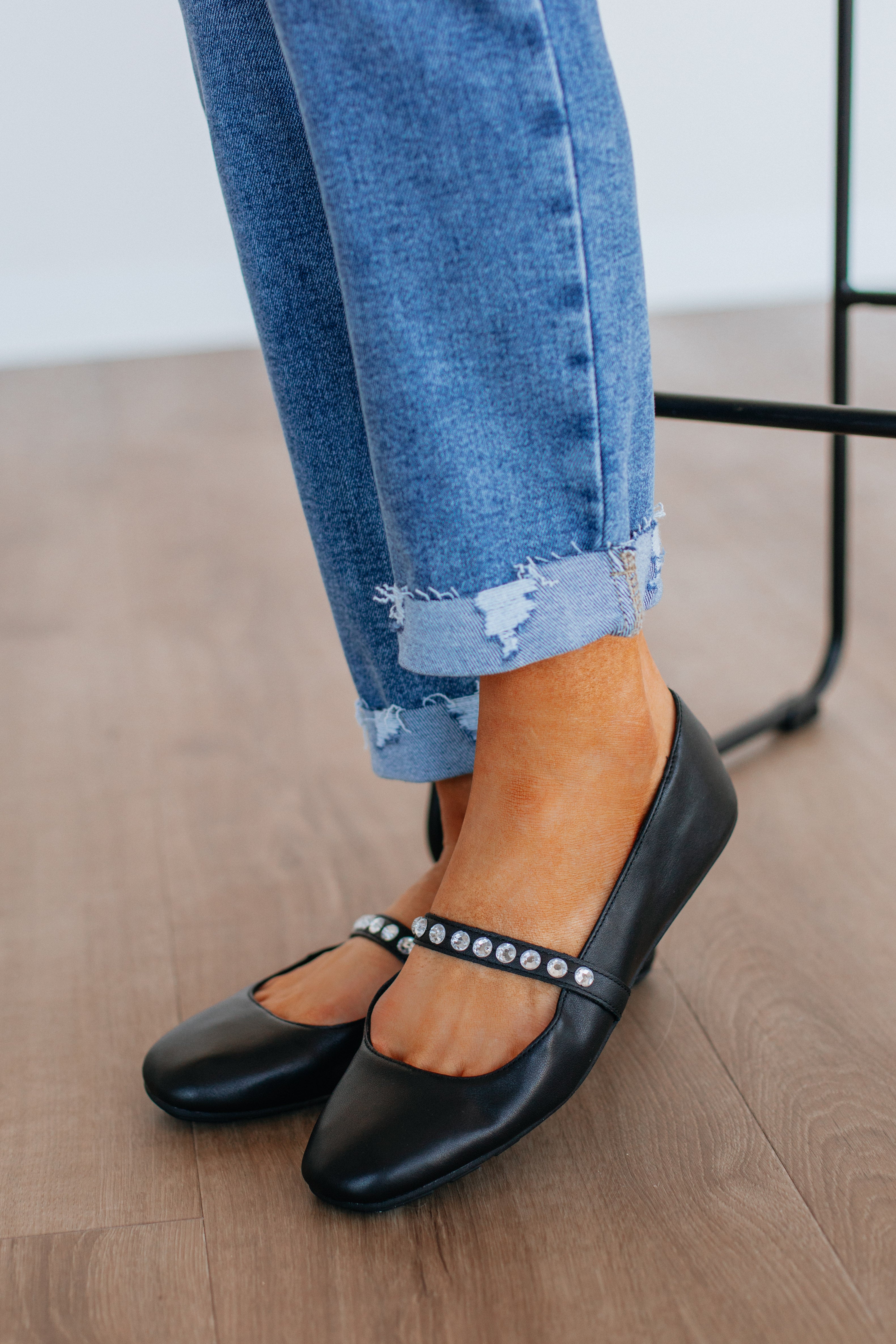 Setting Things Straight Ballet Flats - Women's Comfortable Black Ballet Shoes for Work & Casual Wear | Perfect for Office, Travel & Everyday Use