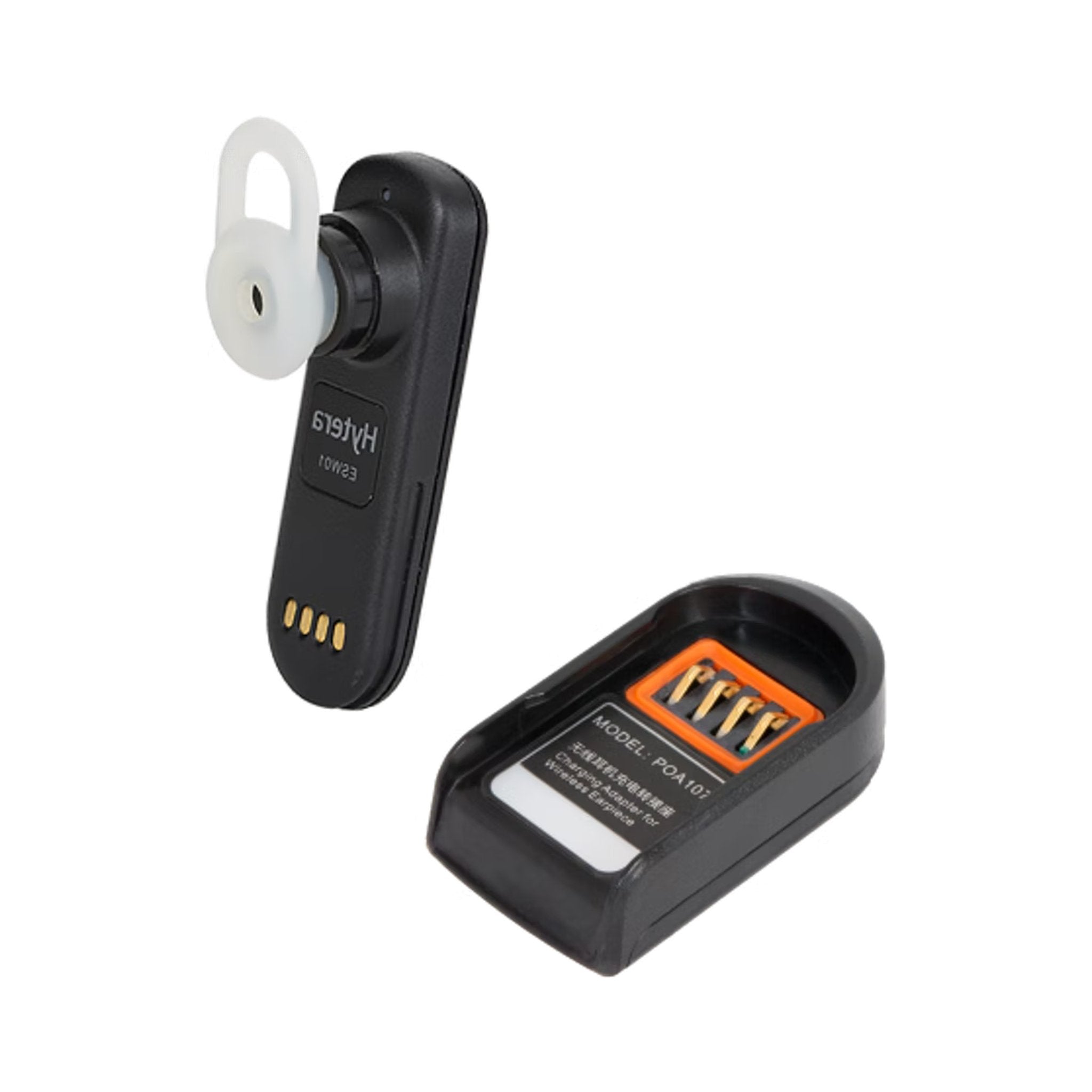 Hytera ESW01 Bluetooth Headset with Charging Case - Wireless Earpiece for Hands-Free Calling, Office Work & Driving