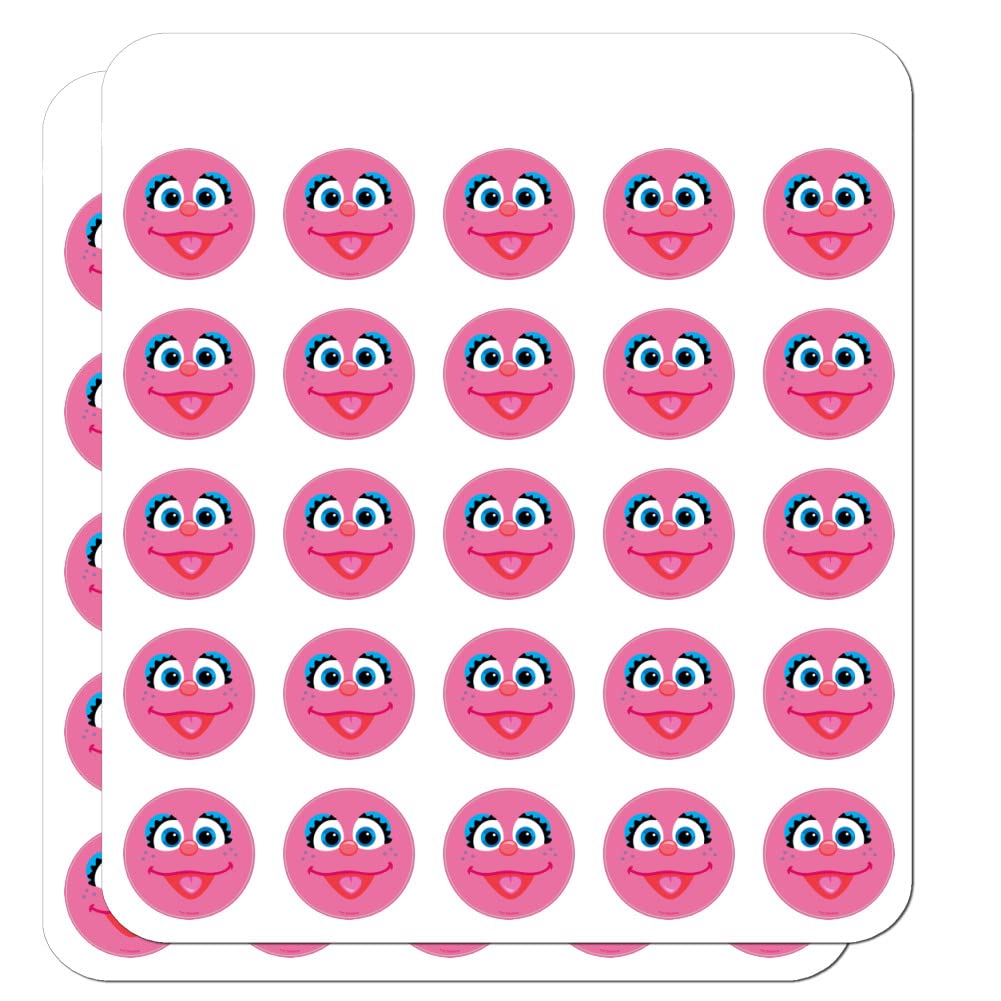 Sesame Street Abby Cadabby 1 Inch Planner Stickers - Clear Scrapbooking Stickers for Journals, Calendars, DIY Crafts & Bullet Journaling