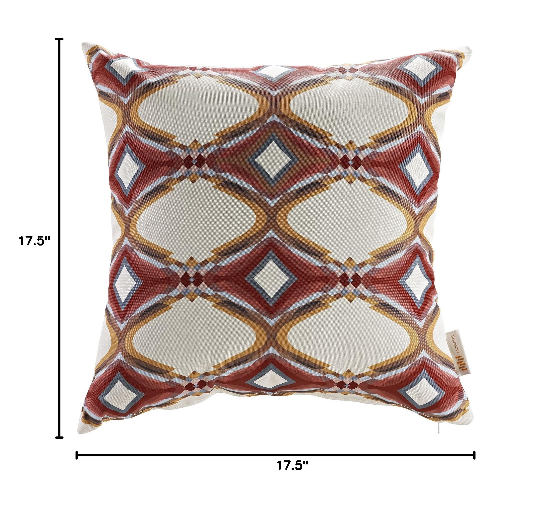 Modway All-Weather Indoor/Outdoor Throw Pillows - Set of 2, Water-Resistant Patio Cushions for Sofa, Deck & Garden - Perfect for Poolside, Porch & Backyard Relaxation