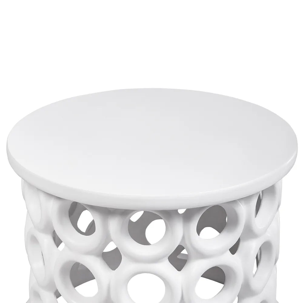 Bilgola Concrete Outdoor Side Table - Modern Patio Furniture for Garden, Poolside & Balcony Decor