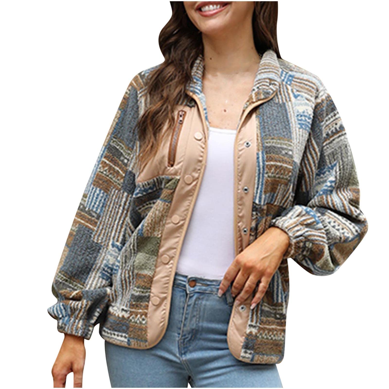 Women's Faux Wool Lightweight Long Sleeve Winter Coat with Removable Hood - Warm Solid Color Jacket for Cold Weather | Perfect for Work, Travel & Outdoor Activities