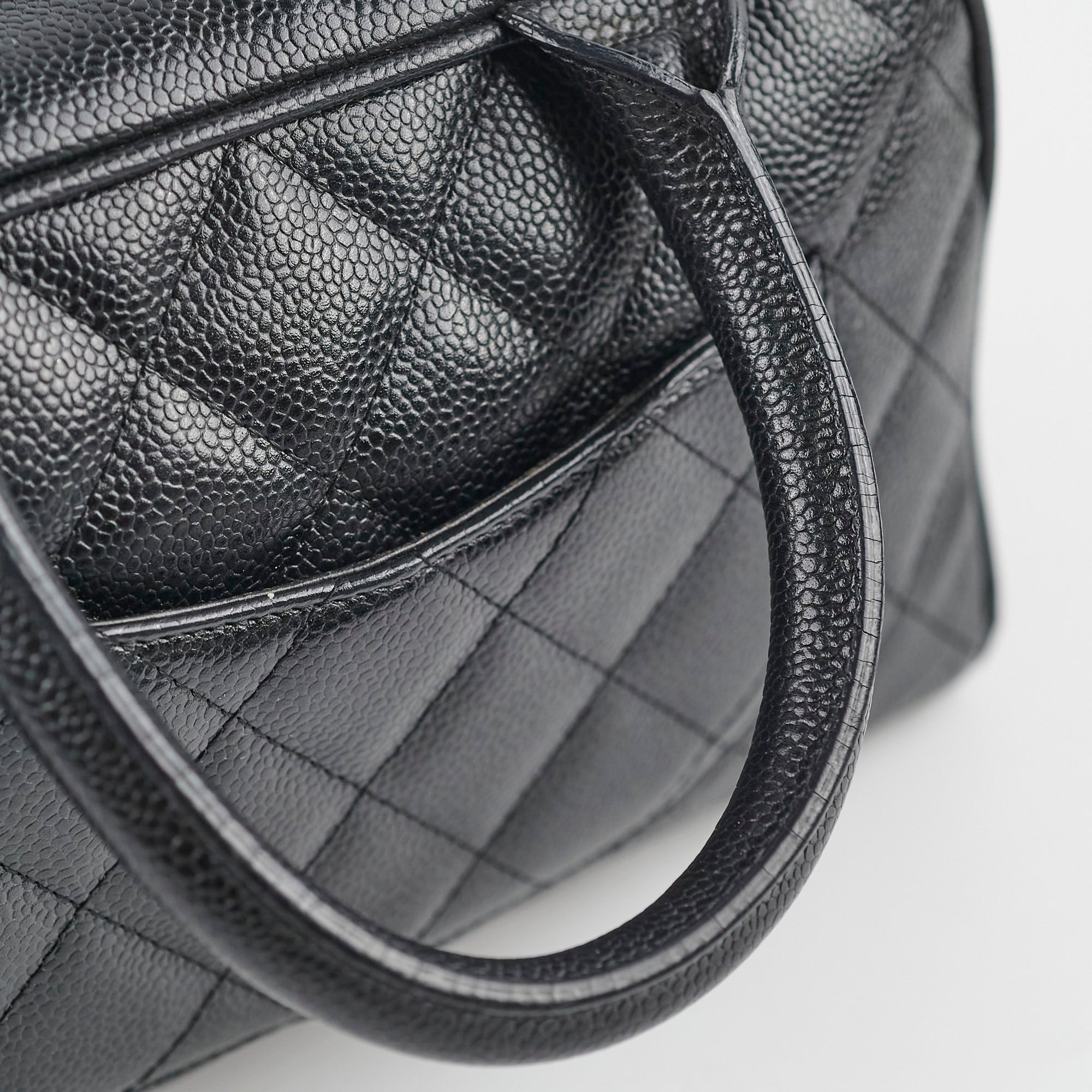 Chanel Bowling Bag in Caviar Leather - Black Luxury Handbag for Women | Perfect for Work, Travel & Everyday Use