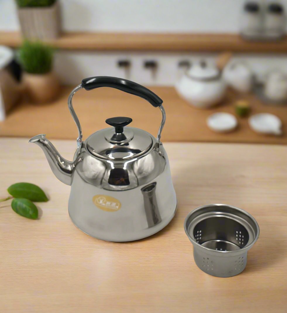 2.5L Stainless Steel Whistling Tea Kettle - Fast Boiling for Coffee, Tea & Hot Water - Perfect for Home, Office & Camping Use
