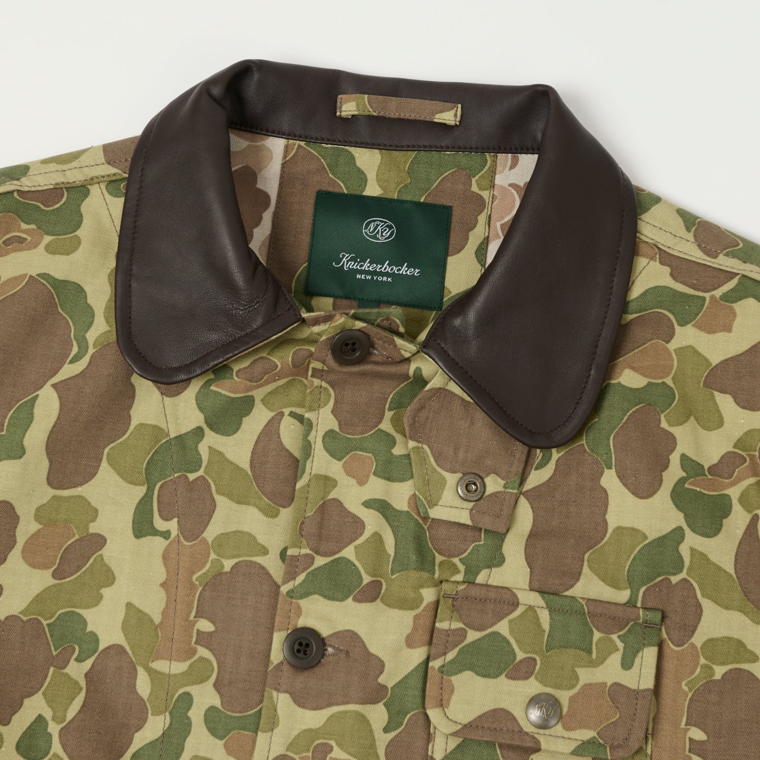 Knickerbocker Catskills HBT Duck Camo Hunting Coat - Waterproof & Durable Outdoor Jacket for Hunting, Fishing & Camping Adventures