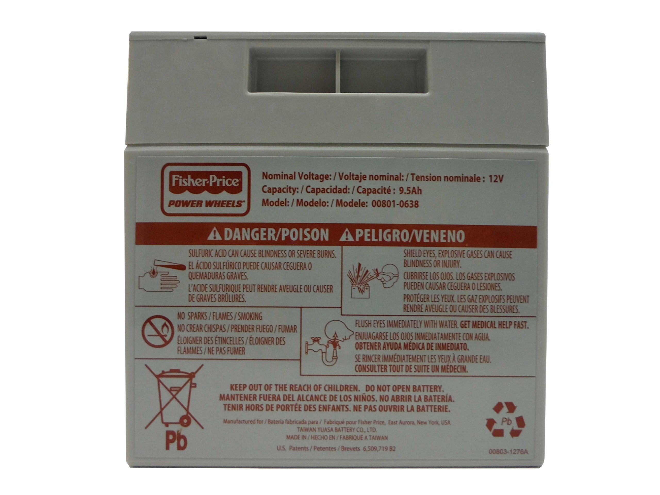 12V 9.5 AMP Replacement Battery for Power Wheels Ride-On Toys - Long-Lasting Power for Kids Electric Cars, Jeeps & Trucks - Perfect for Outdoor Play & Backyard Adventures