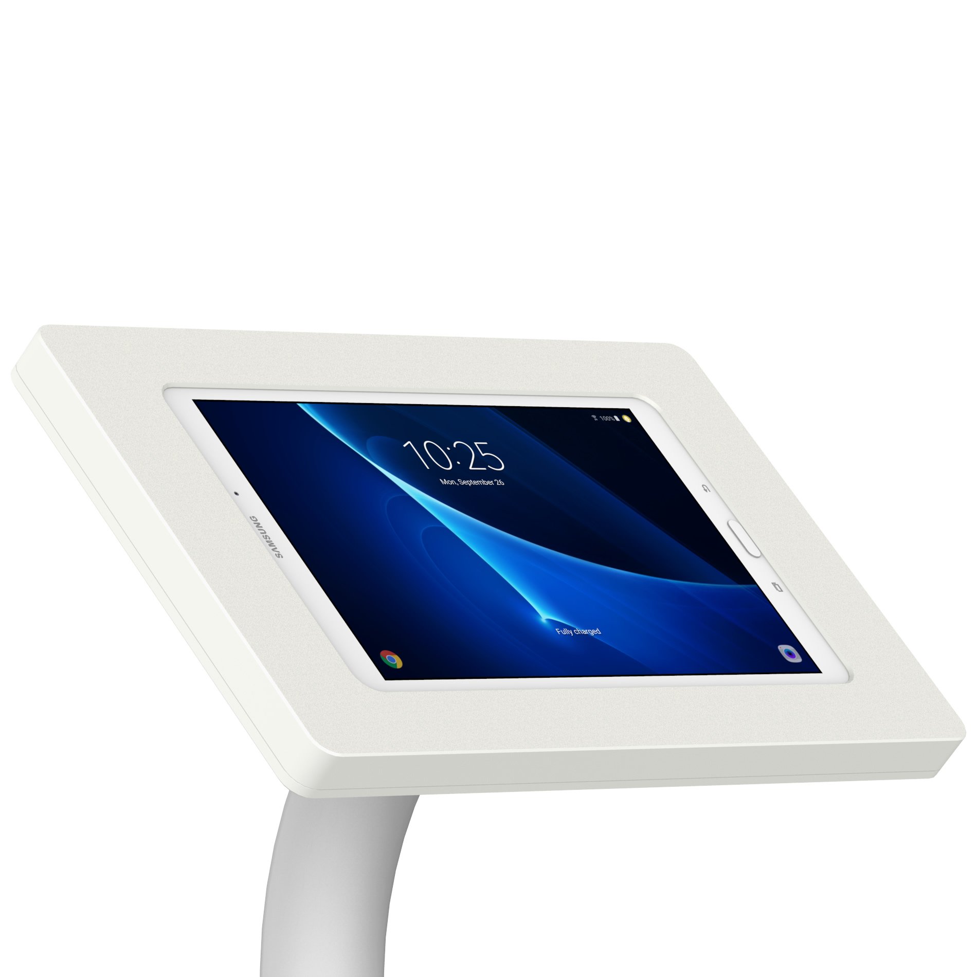 VidaMount White Enclosure & Floor Stand Bundle - Compatible with Samsung Galaxy Tab A 10.1 (2016 Model) - Perfect for Home, Office & Commercial Tablet Displays